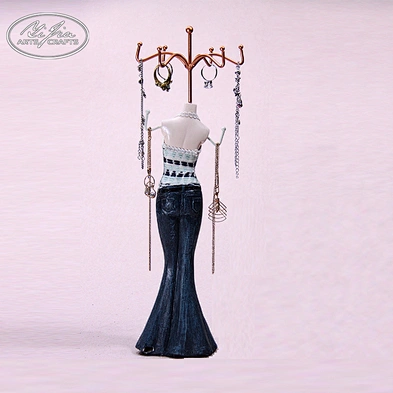 Decoration lady shaped ring display mini mannequin necklace jewelry holder