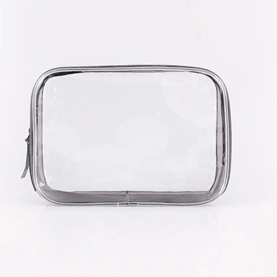Customized 4size ziplock travel waterproof transparent clear pvc cosmetic bag makeup