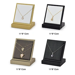 Pu Leather Necklace Window Display Props Jewelry Necklace Pendant Display Stand