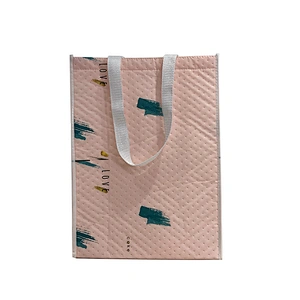 Promotional Custom LOGO Foldable Shopping Non Woven Laminated Tote Bag