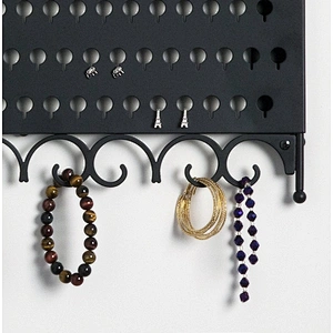 Black Metal Jewelry Hang Organizer Earring Bracelet Wall Mounted Hanging Jewelry Organizer