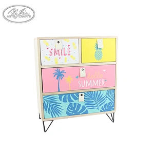 Cute design summer style MDF paulownia jewelry box with drawer