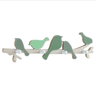 Weather Birds on Branch Indoor or Outdoor Wall Art, Made of Lightweight Wood