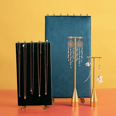 Necklace display board jewelry shop counter display decoration shooting props flannel bracelet earring jewelry board