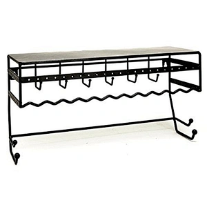 Black Wall Mount Metal Jewelry Rack Organizer For Earrings Bracelets Necklaces Hair Accessories
