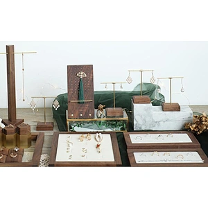 Customized  earrings holder stand 	earring wooden metal holder earrings stand holder displayer