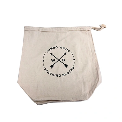 Eco friendly small white customized printing cotton drawstring bag