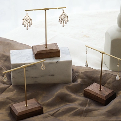 Customized  earrings holder stand 	earring wooden metal holder earrings stand holder displayer