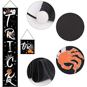 Home Decor Oxford Cloth Party Supplies Banner Flag  Hanging Wall Door Banner For Halloween Decoration Trick Or Treat