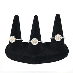 Wholesale Black Velvet Ring Finger Jewelry Display Holder Jewelry Ring Stand