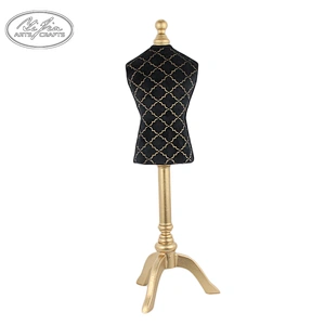 Customized new gold metal hook black dress form jewelry display fashion jewelry dress holder