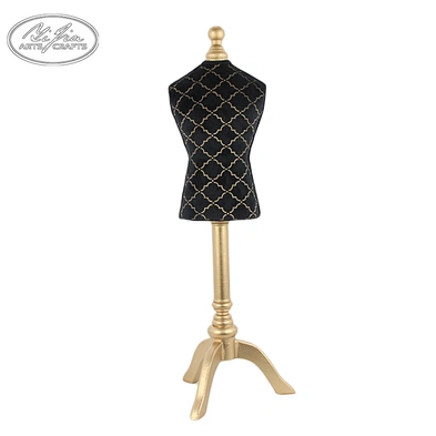Customized new gold metal hook black dress form jewelry display fashion jewelry dress holder