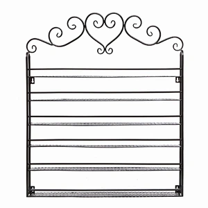 Black  Mountable Metal 6 Tier Nail Polish Organizer Display Rack