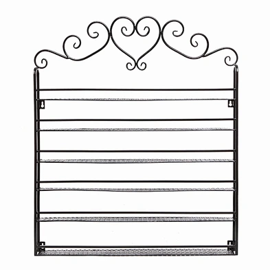 Black  Mountable Metal 6 Tier Nail Polish Organizer Display Rack