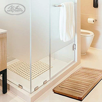 Shower Floor Mat Non Slip, Bamboo Bath Mat