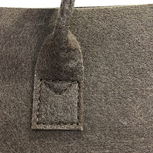 Wholesale customized logo brown felt tote shopping bag