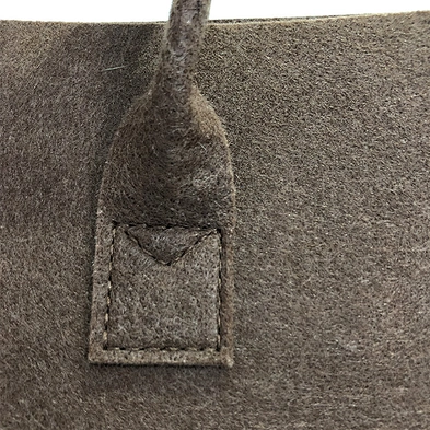 Wholesale customized logo brown felt tote shopping bag