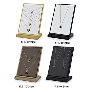 Pu Leather Necklace Window Display Props Jewelry Necklace Pendant Display Stand