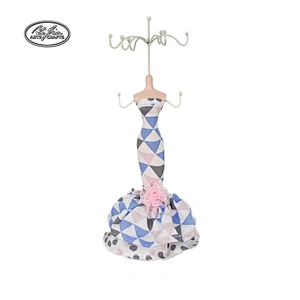 Black Cloth Cover Resin Doll Jewelry Display Stands