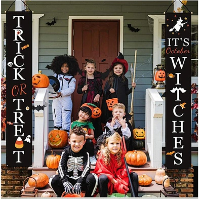 Home Decor Oxford Cloth Party Supplies Banner Flag  Hanging Wall Door Banner For Halloween Decoration Trick Or Treat