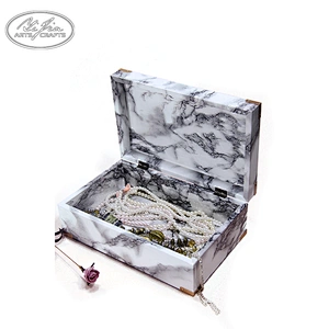 Custom Marble Pattern Wooden Jewelry Box