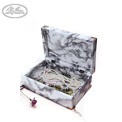 Custom Marble Pattern Wooden Jewelry Box