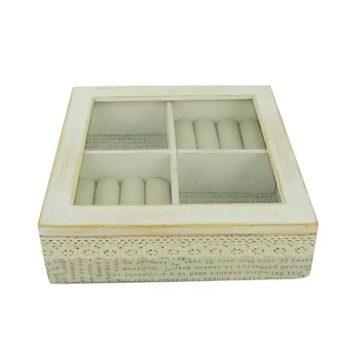 Wooden jewelry display box, jewelry ring bracelet storage box with lid