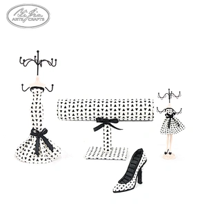 New arrival customized vintage decoration gold black necklace bracelet holder jewelry displays