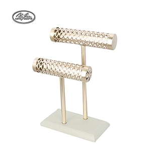 Double t-bar shape metal&mdf display stands for jewelry