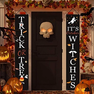 Home Decor Oxford Cloth Party Supplies Banner Flag  Hanging Wall Door Banner For Halloween Decoration Trick Or Treat