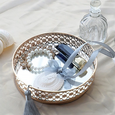 Jewelry display tray creative decoration mirror rotation jewelry shooting props cosmetic Jewelry storage tray