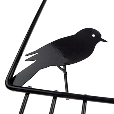 Black Birdcage Earring Necklace Holder Shape Wall Mount Hanging Jewelry Organizer