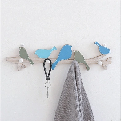 Weather Birds on Branch Indoor or Outdoor Wall Art, Made of Lightweight Wood
