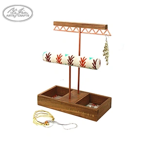 Customized necklace earring jewelry rotatable display stand
