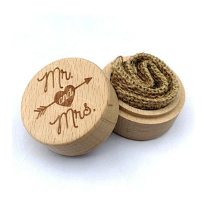 Custom Handmade Wood Wedding Ring Box Personalized Rustic Wedding Ring Holder Engraved Wooden Ring Boxes