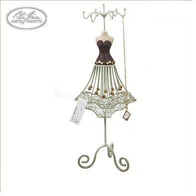 Vintage Style Wooden Jewelry Dolls Display Mannequin Stand For Necklace