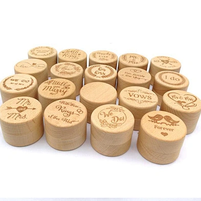 Custom Handmade Wood Wedding Ring Box Personalized Rustic Wedding Ring Holder Engraved Wooden Ring Boxes