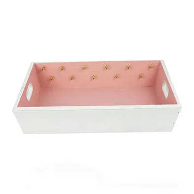 Custom Made Home Decorative Wooden Storage Tray With Handle