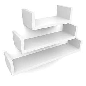 Customized white wooden wall mount bathroom storage organizer