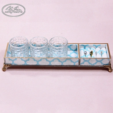 Custom display mdf fabric covered storage jewelry display tray