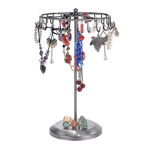 Black Rotating Necklace Holder Jewelry Organizer Jewelry Tree