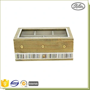 White handmade nature wooden jewellery box