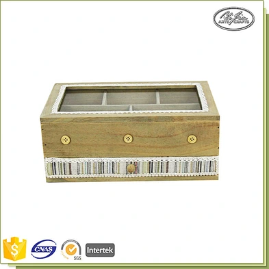 White handmade nature wooden jewellery box