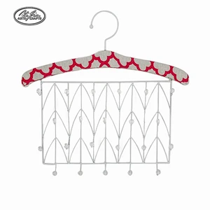 Jewelry holder luxury clothes hangers girl jewelry holder blue white metal hanger