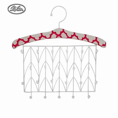 Jewelry holder luxury clothes hangers girl jewelry holder blue white metal hanger
