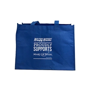Custom logo eco reusable blue non woven shopping bags foldable