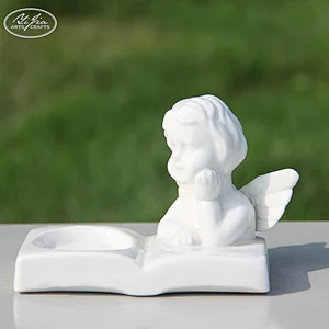 Exquisite craftsmanship angel ceramic decoration mini craft dolls ceramic decor