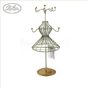Metal doll shape  jewelry necklace ring holder display for jewelry