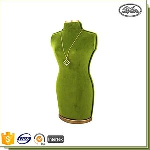 MDF Mannequin Shape velvet covered jewelry necklace bust jewelry display