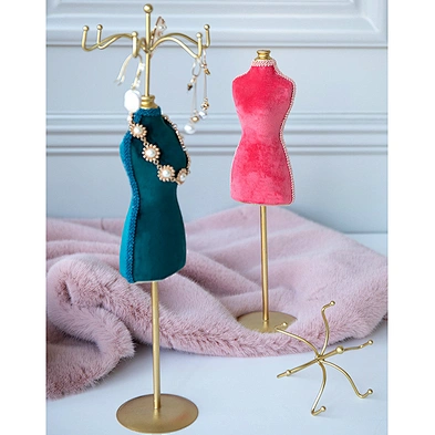 Lady Model Earring Display Rack Mannequin Princess Necklace Jewelry Stand Holder For Women Girl Gifts